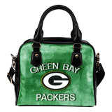 Full Beautiful Lucky Leaf Green Bay Packers Shoulder Handbags