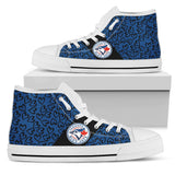Perfect Cross Color Absolutely Nice Toronto Blue Jays High Top Shoes
