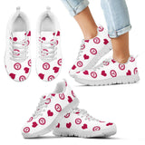 Sweeten Dreamy Love Pattern With Logo Texas Rangers Sneakers