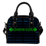 Colorful Edmonton Oilers Stunning Letters Shoulder Handbags