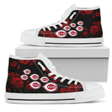 Lovely Rose Thorn Incredible Cincinnati Reds High Top Shoes