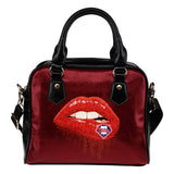 Beautiful Lips Elegant Logo Philadelphia Phillies Shoulder Handbags