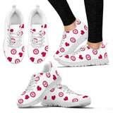 Sweeten Dreamy Love Pattern With Logo Texas Rangers Sneakers