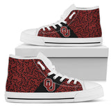 Perfect Cross Color Absolutely Nice Oklahoma Sooners High Top Shoes