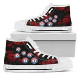 Lovely Rose Thorn Incredible Texas Rangers High Top Shoes