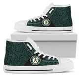 Perfect Cross Color Absolutely Nice Oakland Athletics High Top Shoes