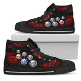 Lovely Rose Thorn Incredible New York Islanders High Top Shoes