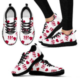Sweeten Dreamy Love Pattern With Logo Cincinnati Bengals Sneakers
