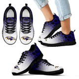 Leopard Pattern Awesome Baltimore Ravens Sneakers