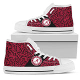 Perfect Cross Color Absolutely Nice Alabama Crimson Tide High Top Shoes
