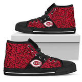 Perfect Cross Color Absolutely Nice Cincinnati Reds High Top Shoes