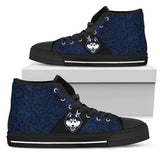 Perfect Cross Color Absolutely Nice Connecticut Huskies High Top Shoes