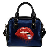 Beautiful Lips Elegant Logo Toronto Blue Jays Shoulder Handbags