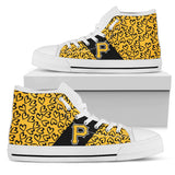 Perfect Cross Color Absolutely Nice Pittsburgh Pirates High Top Shoes