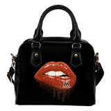 Beautiful Lips Elegant Logo Miami Marlins Shoulder Handbags