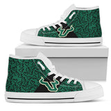 Perfect Cross Color Absolutely Nice South Florida Bulls High Top Shoes