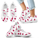 Sweeten Dreamy Love Pattern With Logo New England Patriots Sneakers