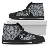 Perfect Cross Color Absolutely Nice Oakland Raiders High Top Shoes