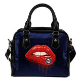 Beautiful Lips Elegant Logo Washington Nationals Shoulder Handbags