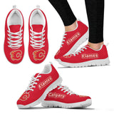 Magnificent Calgary Flames Amazing Logo Sneakers