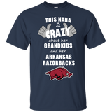 This Nana Is Crazy About Her Grandkids And Her Arkansas Razorbacks T Shirts