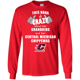This Nana Is Crazy About Her Grandkids And Her Central Michigan Chippewas T Shirts