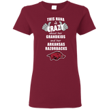 This Nana Is Crazy About Her Grandkids And Her Arkansas Razorbacks T Shirts