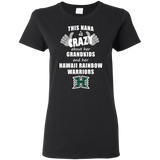 This Nana Is Crazy About Her Grandkids And Her Hawaii Rainbow Warriors T Shirts