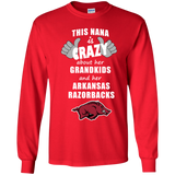 This Nana Is Crazy About Her Grandkids And Her Arkansas Razorbacks T Shirts