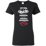 This Nana Is Crazy About Her Grandkids And Her Arkansas Razorbacks T Shirts