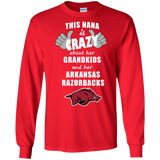 This Nana Is Crazy About Her Grandkids And Her Arkansas Razorbacks T Shirts