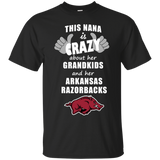 This Nana Is Crazy About Her Grandkids And Her Arkansas Razorbacks T Shirts