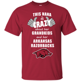 This Nana Is Crazy About Her Grandkids And Her Arkansas Razorbacks T Shirts